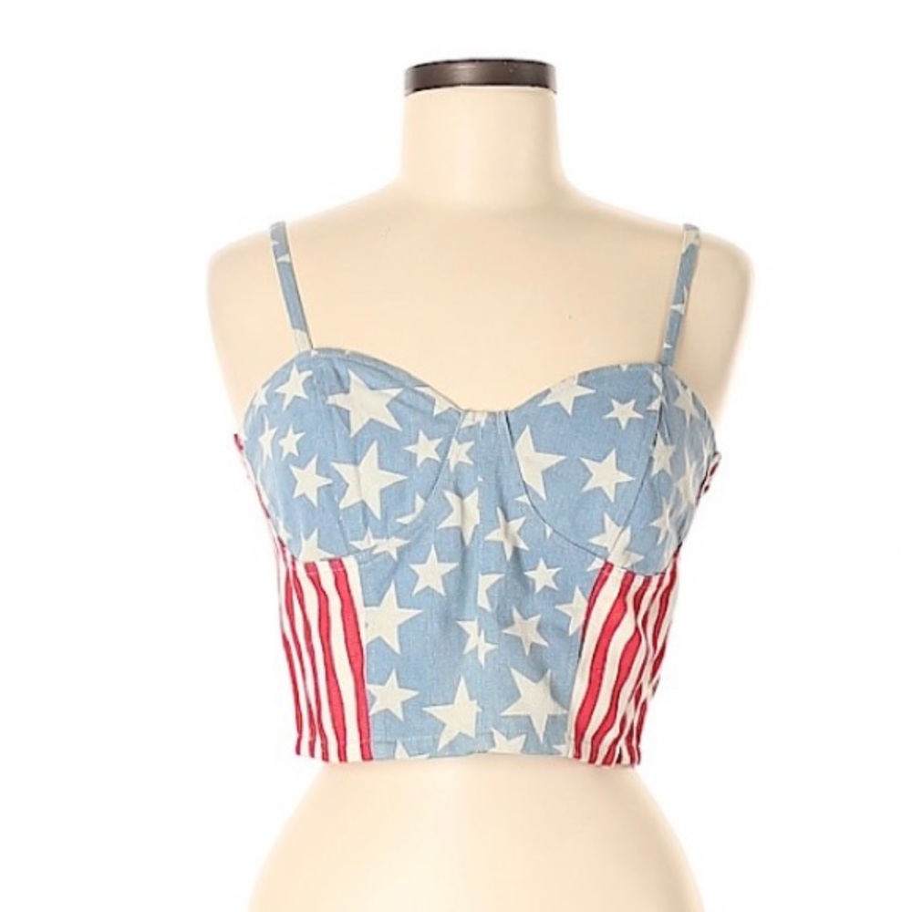 Sleeveless Patriotic Blouse